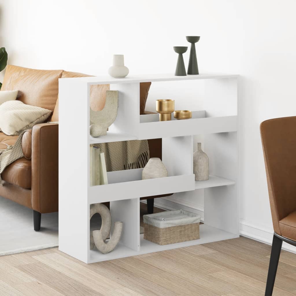 Room Divider White 100x33x94.5 cm Engineered Wood - vid-3309474 - Direct Imports