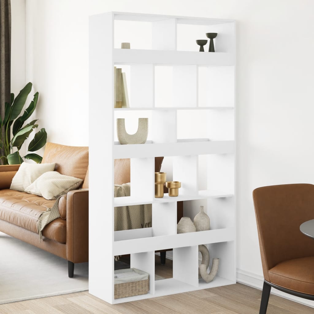 Room Divider White 100x33x187.5 cm Engineered Wood - Charlotte Dunes