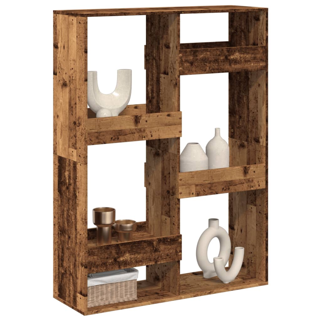 Room Divider Old Wood 100x33x135 cm Engineered Wood - Charlotte Dunes