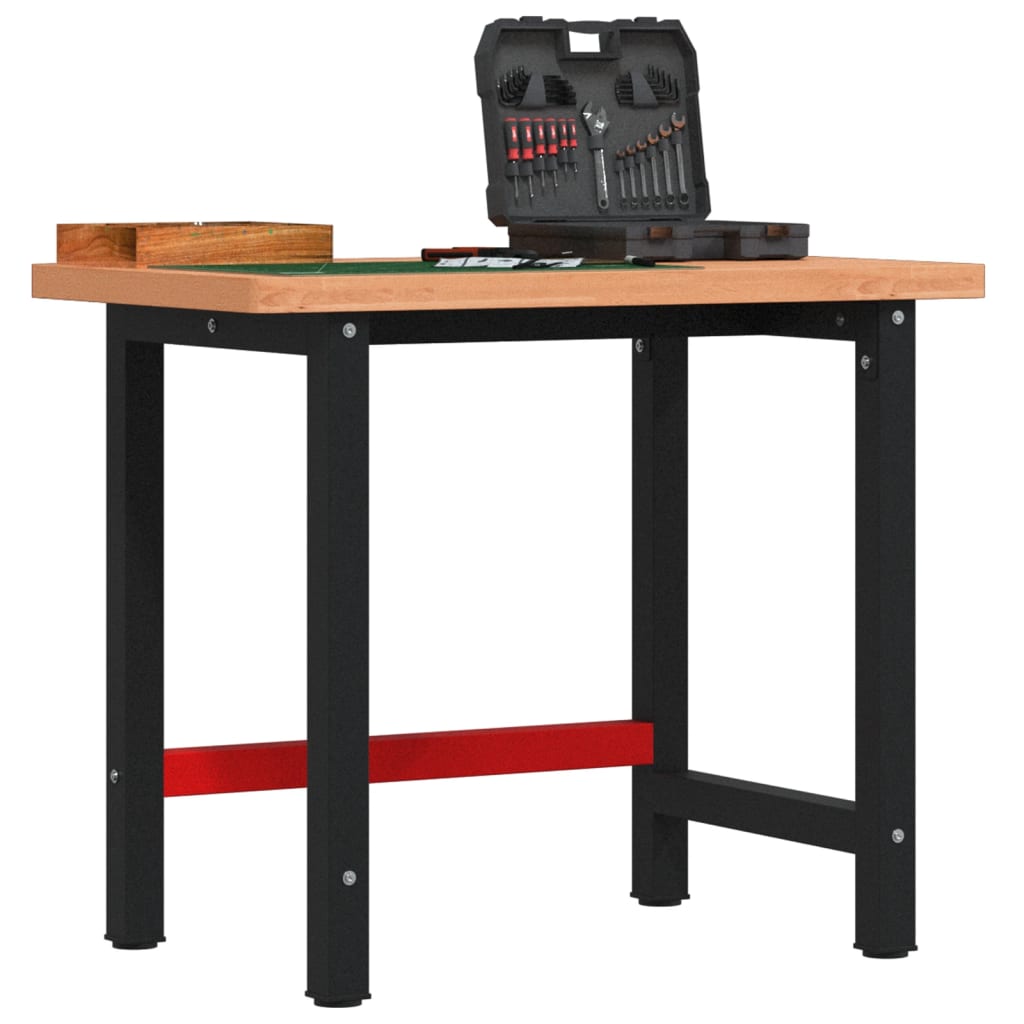 Workbench 100x60x83 cm Solid Wood Beech Rectangular - Brittle & Co
