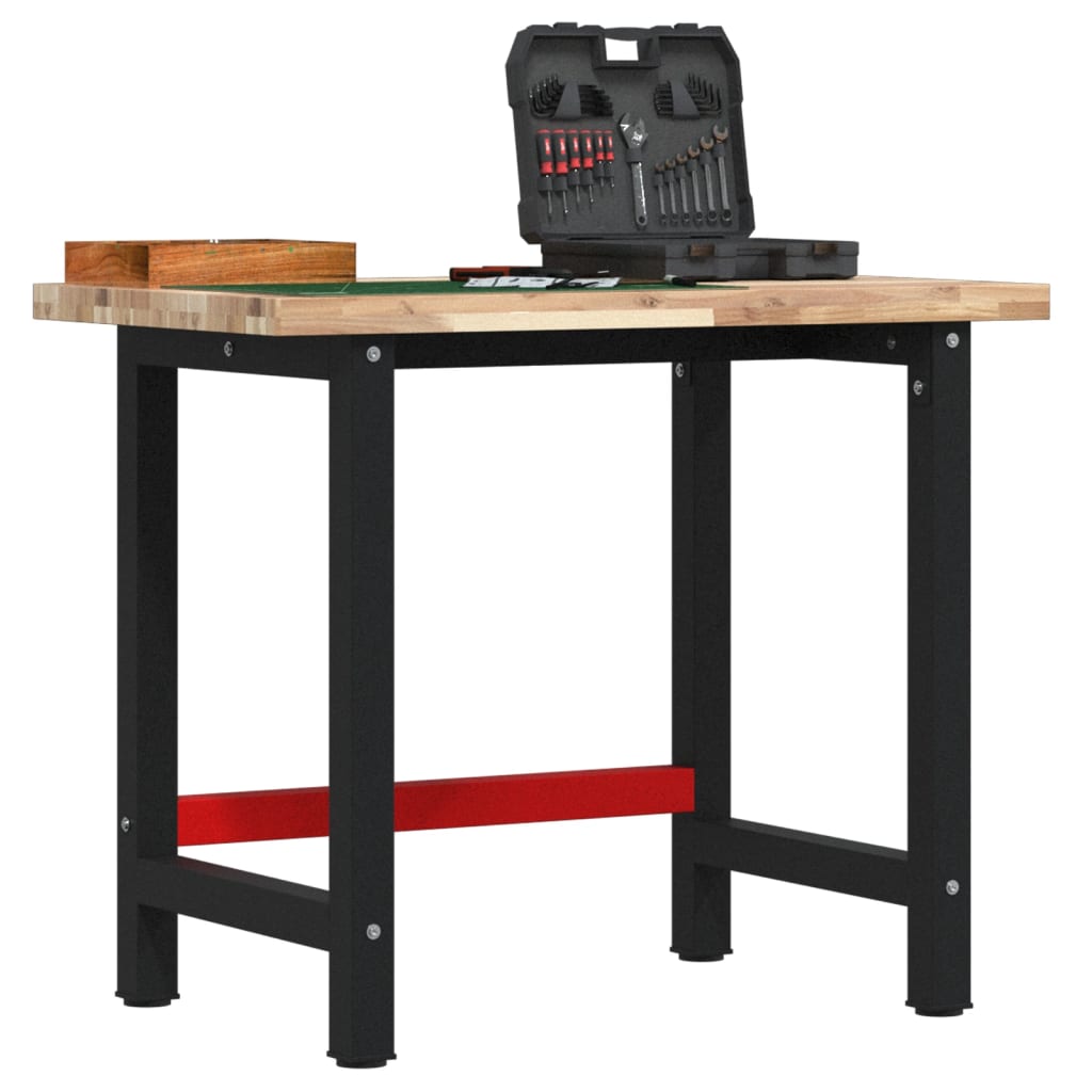 Workbench 100x60x83 cm Solid Wood Acacia Rectangular - Brittle & Co
