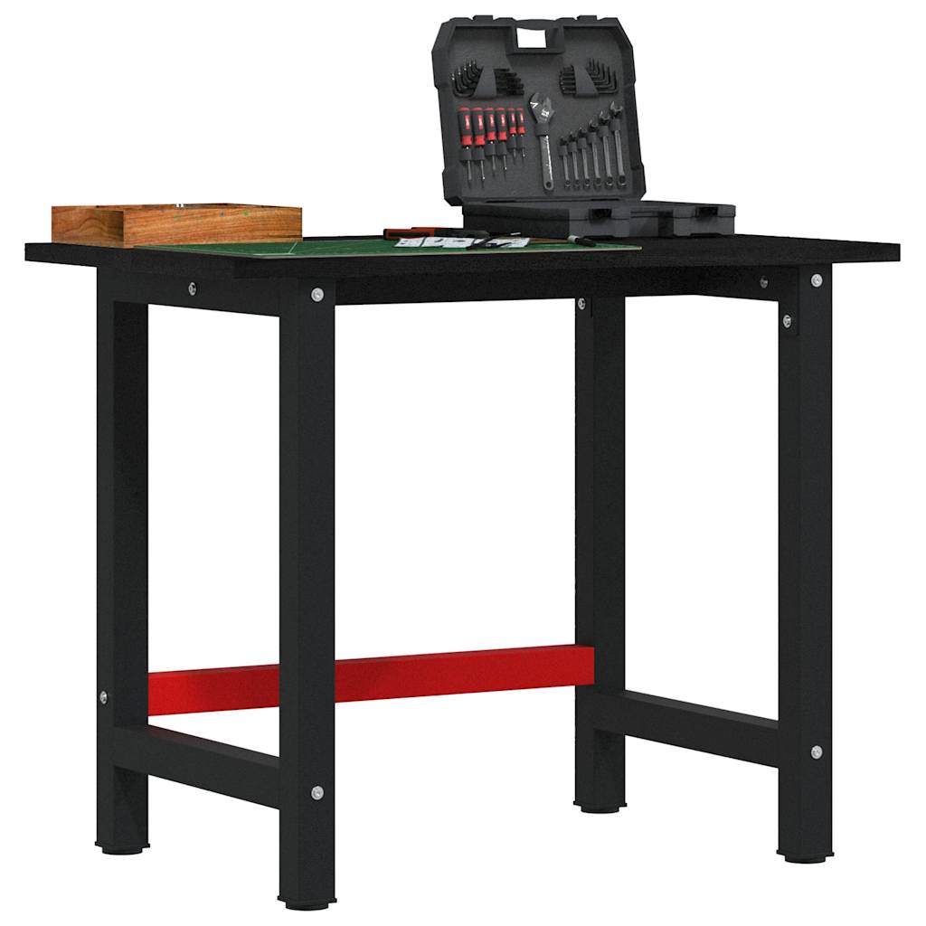 Workbench Dark Brown 100x60x81.5 cm Solid Wood Oak - Brittle & Co