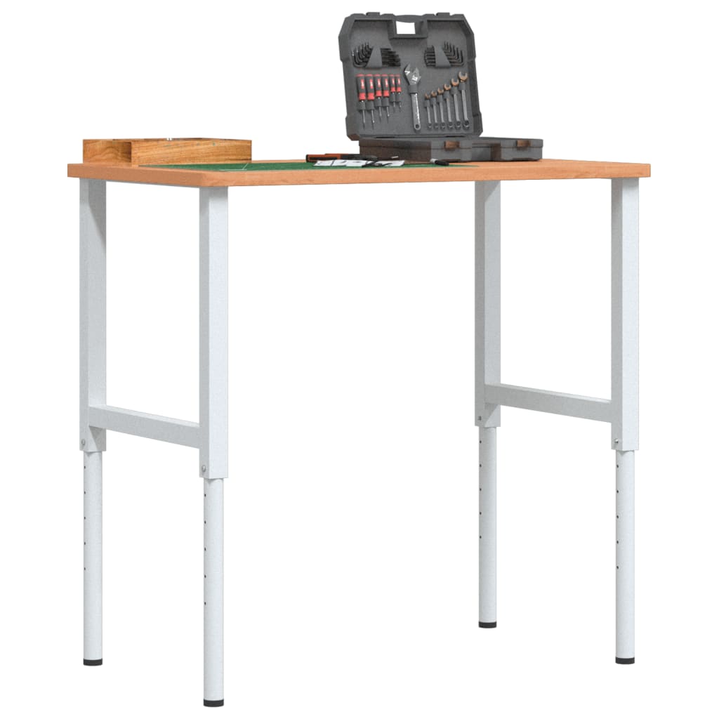 Workbench 100x60x(71.5-98) cm Solid Wood Beech Rectangular - Direct Imports