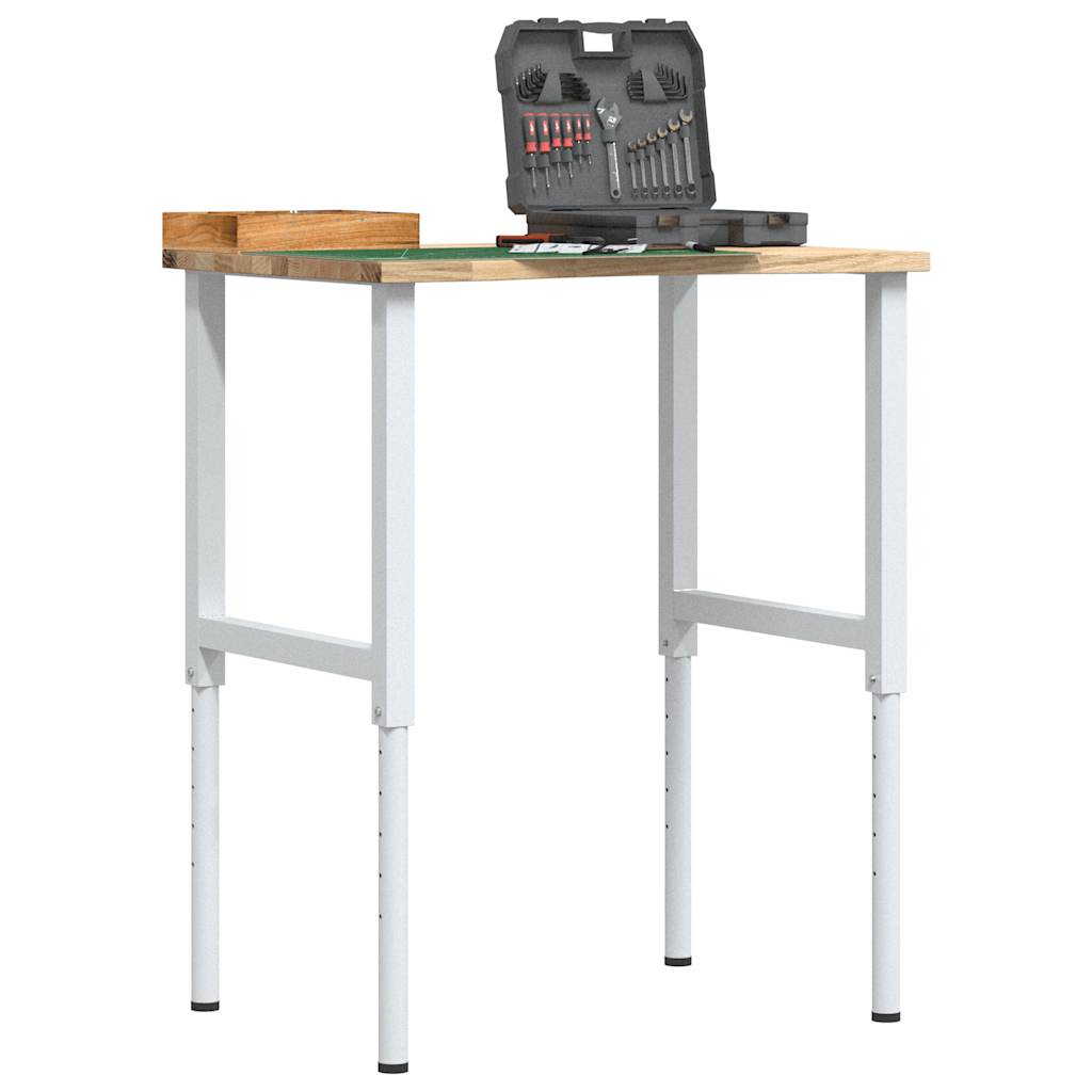 Workbench 80x60x(71.5-98) cm Solid Wood Oak - Design Hut