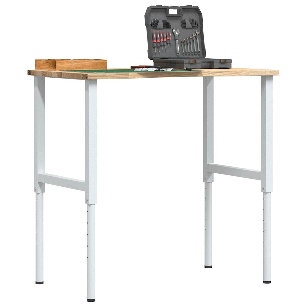 Workbench 100x60x(71.5-98) cm Solid Wood Oak - Decor Base