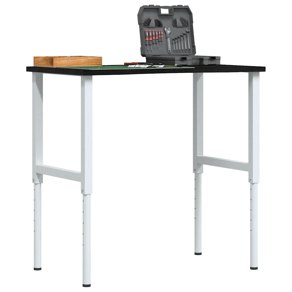 Workbench Dark Brown 100x60x(71.5-98) cm Solid Wood Oak - Merkel Designers
