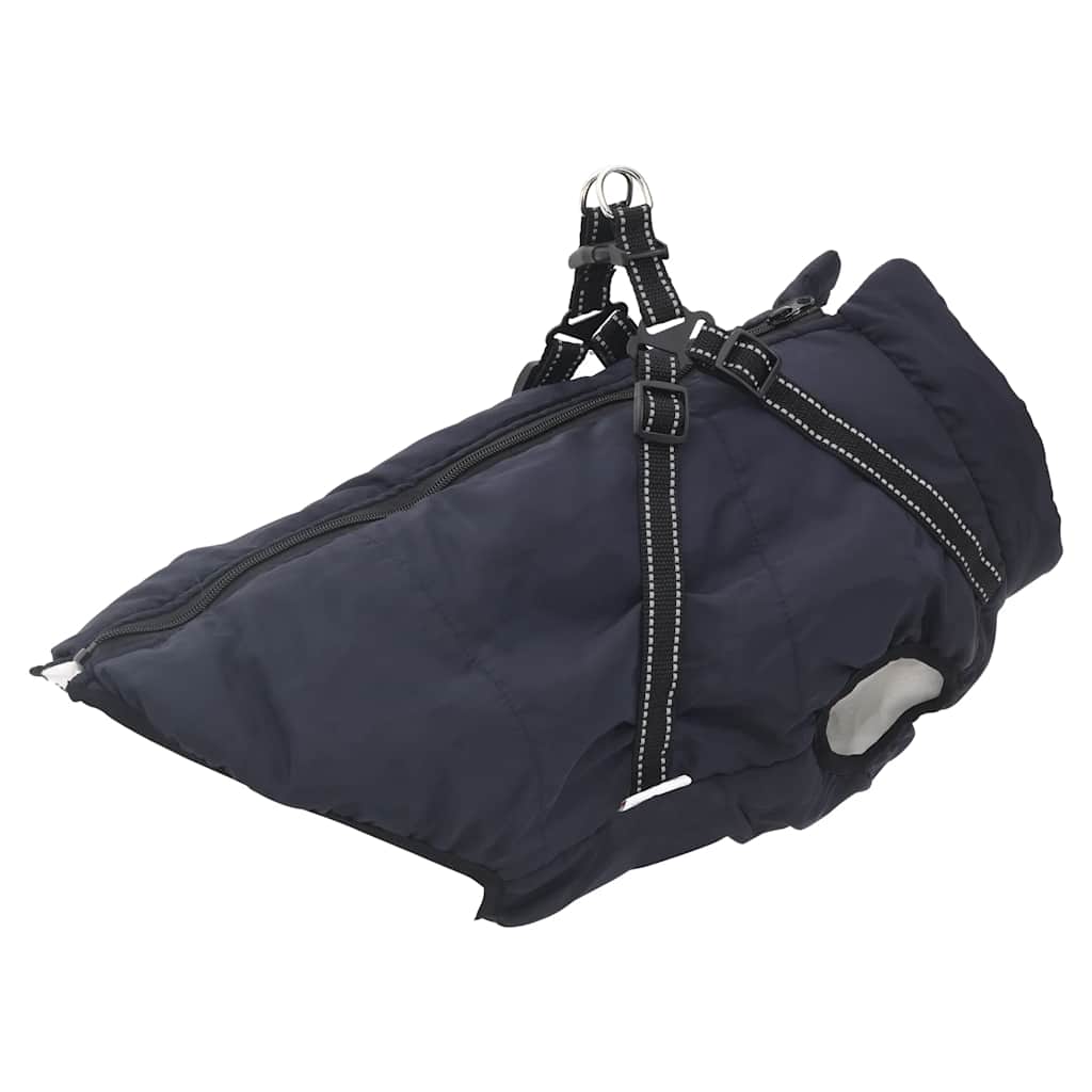 Dog Coat with Harness Waterproof Reflective Navy Blue 3XL - Charlotte Dunes