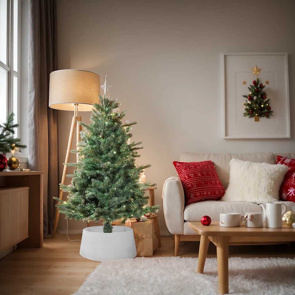 SNOELI Christmas Tree Skirt White Dia56x23 cm Plastic - Design Hut