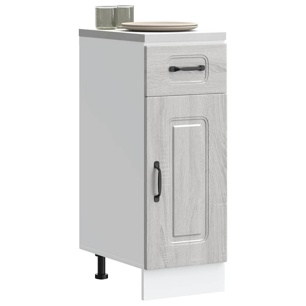 Kitchen Base Cabinet Kalmar Grey Sonoma Engineered Wood - Millennium Furniture