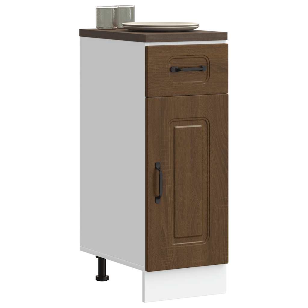 Kitchen Base Cabinet Kalmar Brown Oak Engineered Wood - Merkel Designers