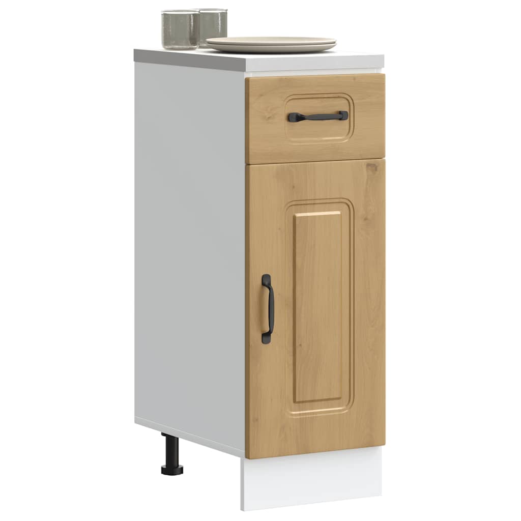 Kitchen Base Cabinet Kalmar Artisan Oak Engineered Wood - R and M Furniture