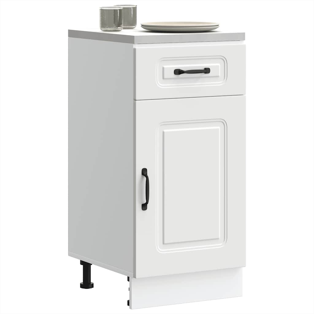 Kitchen Base Cabinet Kalmar White Engineered Wood - Decor Base