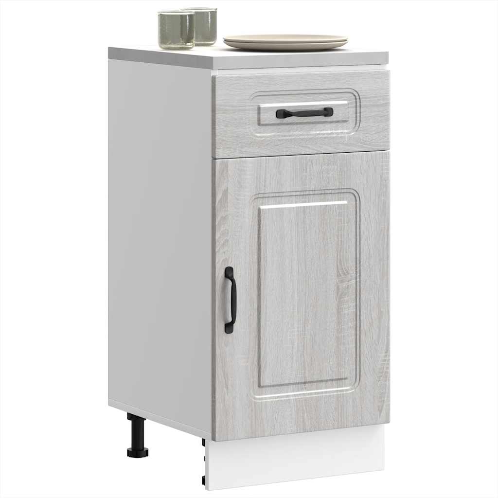 Kitchen Base Cabinet Kalmar Grey Sonoma Engineered Wood - Discount Dealers
