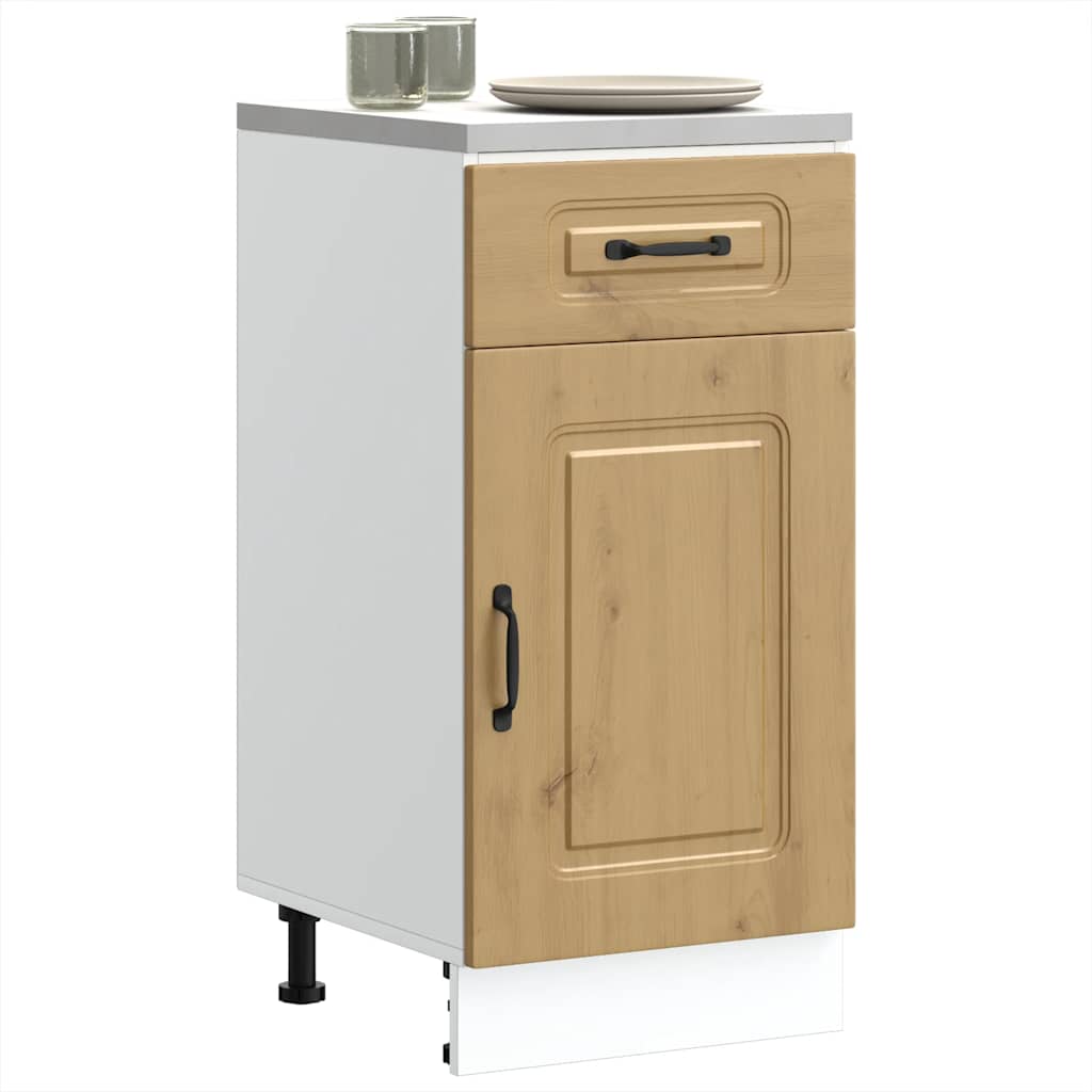 Kitchen Base Cabinet Kalmar Artisan Oak Engineered Wood - Sid & Sam