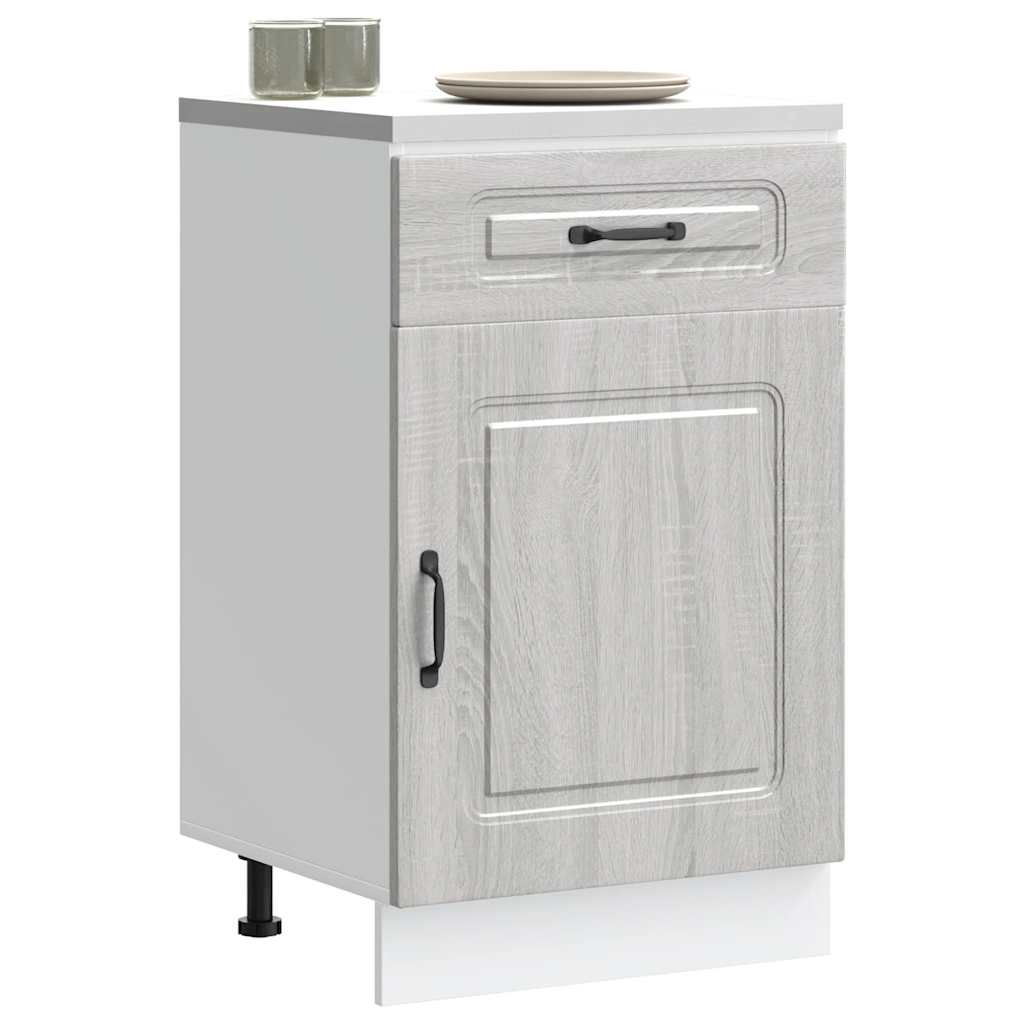 Kitchen Base Cabinet Kalmar Grey Sonoma Engineered Wood - All Things Good