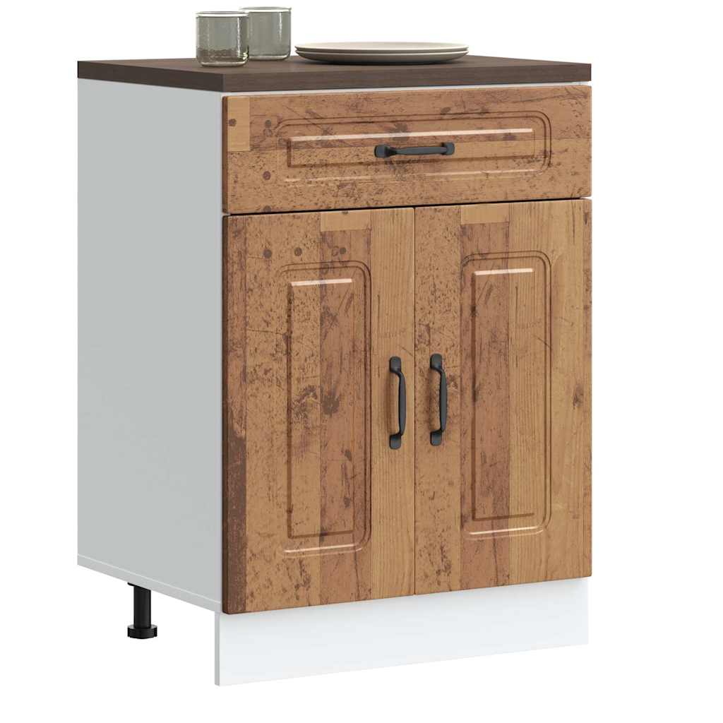 Kitchen Base Cabinet Kalmar Old Wood Engineered Wood - Merkel Designers