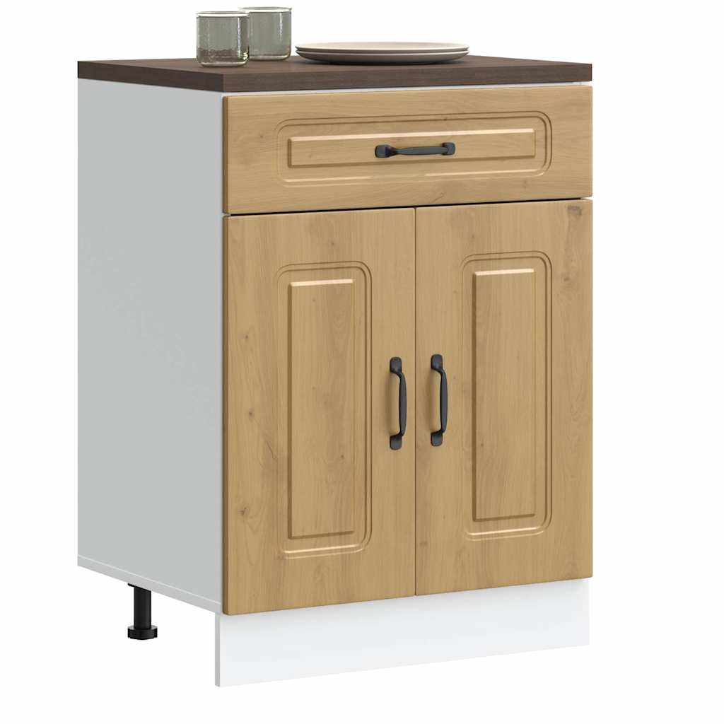 Kitchen Base Cabinet Kalmar Artisan Oak Engineered Wood - Discount Dealers