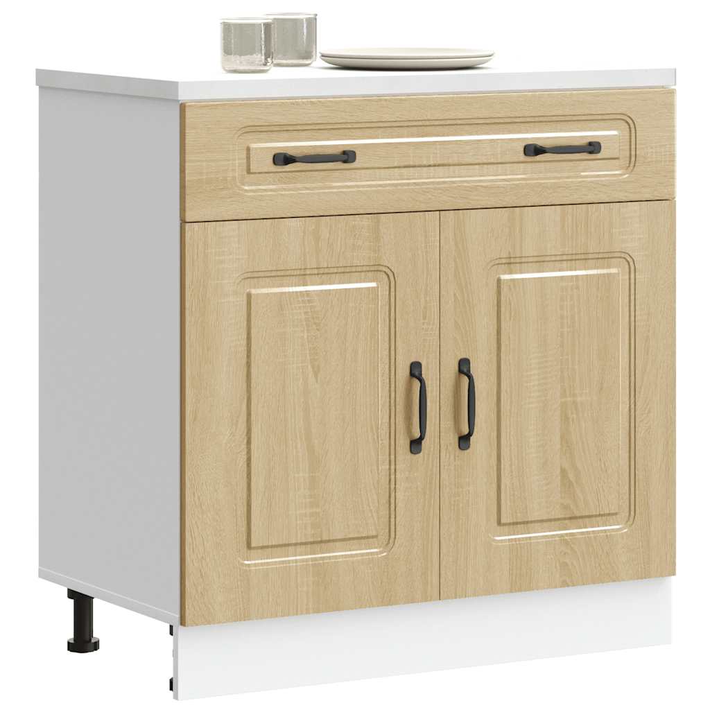 Kitchen Base Cabinet Kalmar Sonoma Oak Engineered Wood - Millennium Furniture