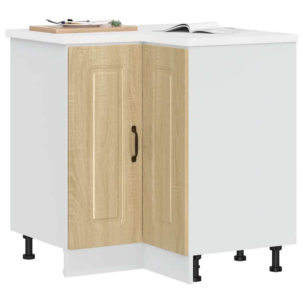Kitchen Corner Base Cabinet Kalmar Sonoma Oak Engineered Wood - Merlin Deals