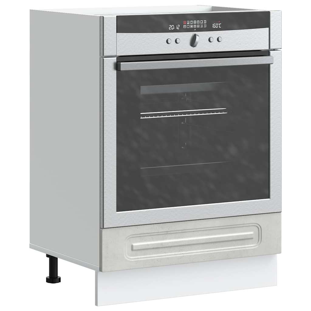 Oven Cabinet Kalmar Concrete Grey Engineered Wood - Style and Chic