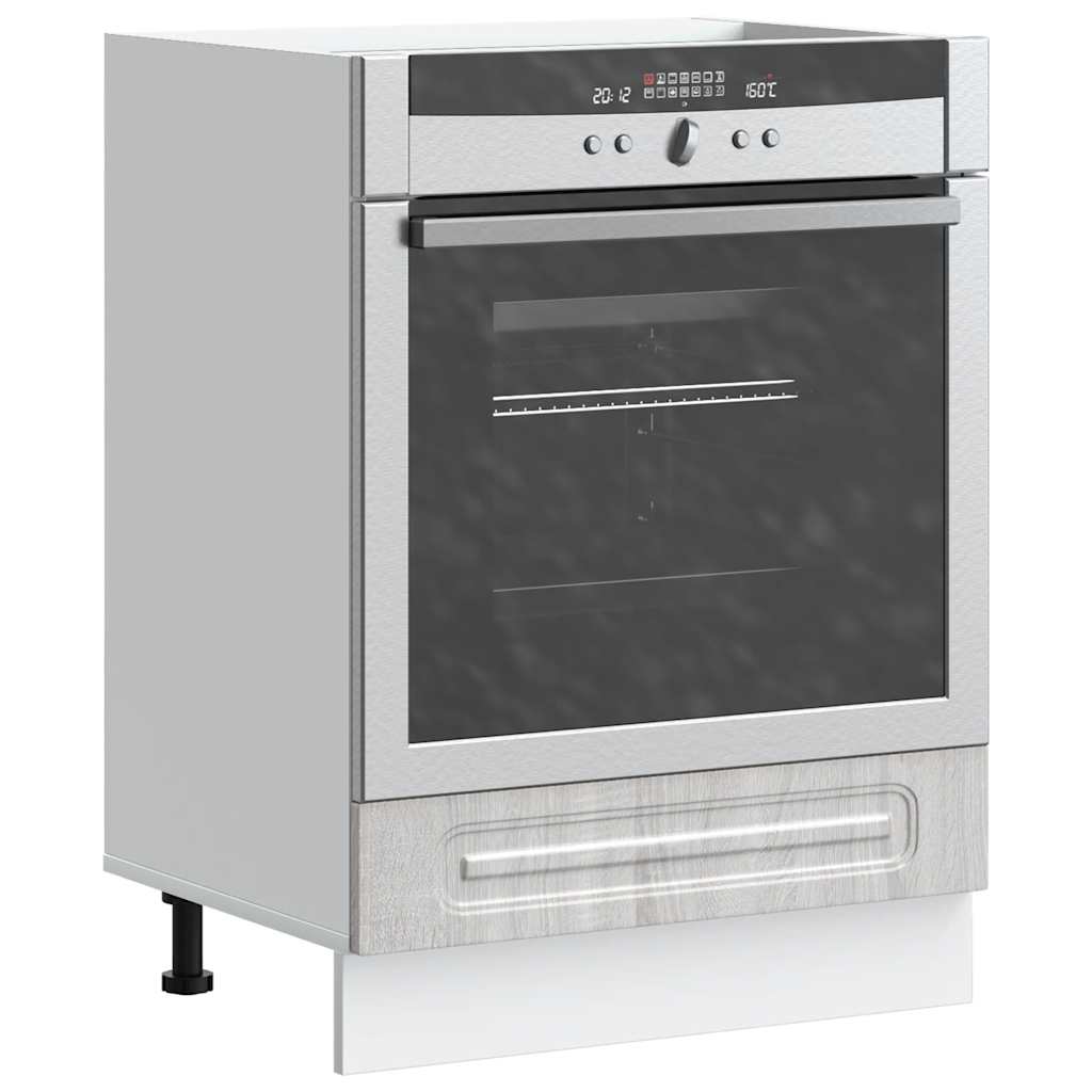 Oven Cabinet Kalmar Grey Sonoma Engineered Wood - Decor Base