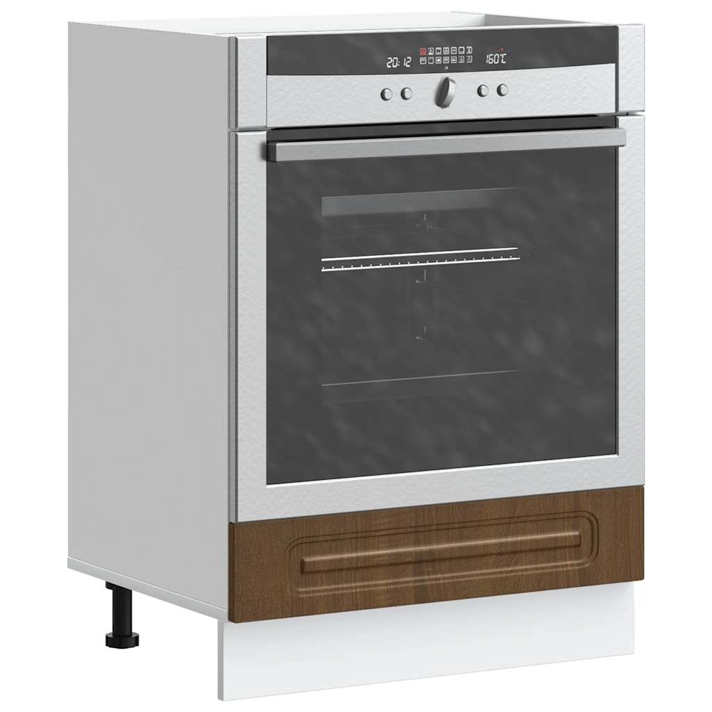 Oven Cabinet Kalmar Brown Oak Engineered Wood - Design Hut