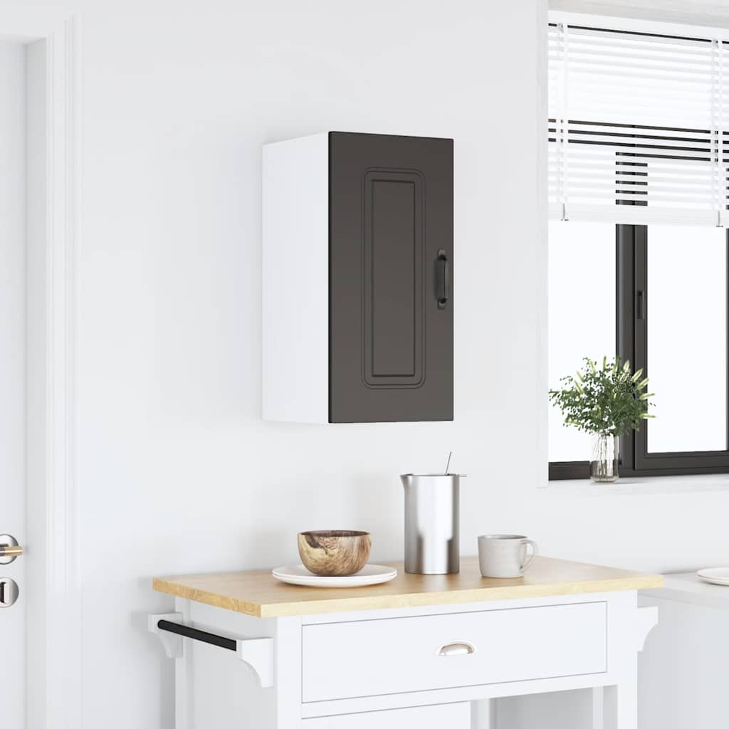 Kitchen Wall Cabinet Kalmar Black Engineered Wood - Merlin Deals
