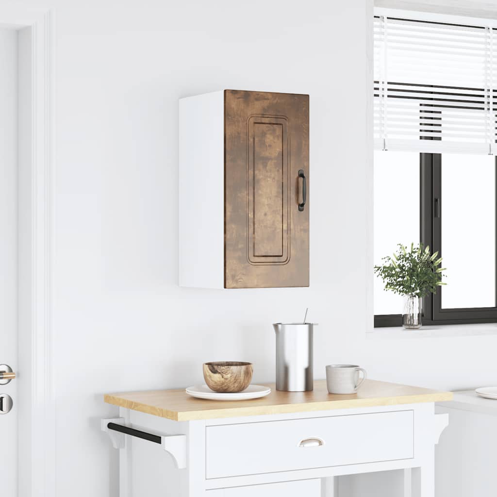 Kitchen Wall Cabinet Kalmar Smoked Oak Engineered Wood - Unbeatable Bargains