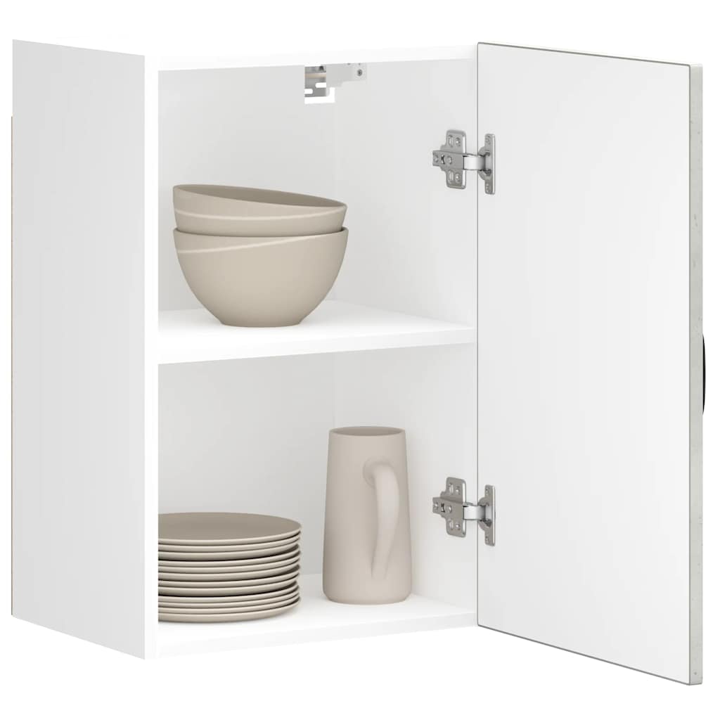 Kitchen Wall Cabinet Kalmar Concrete Grey Engineered Wood - Casper Homes