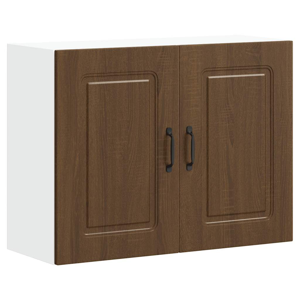 Kitchen Wall Cabinet Kalmar Brown Oak Engineered Wood - Sid & Sam