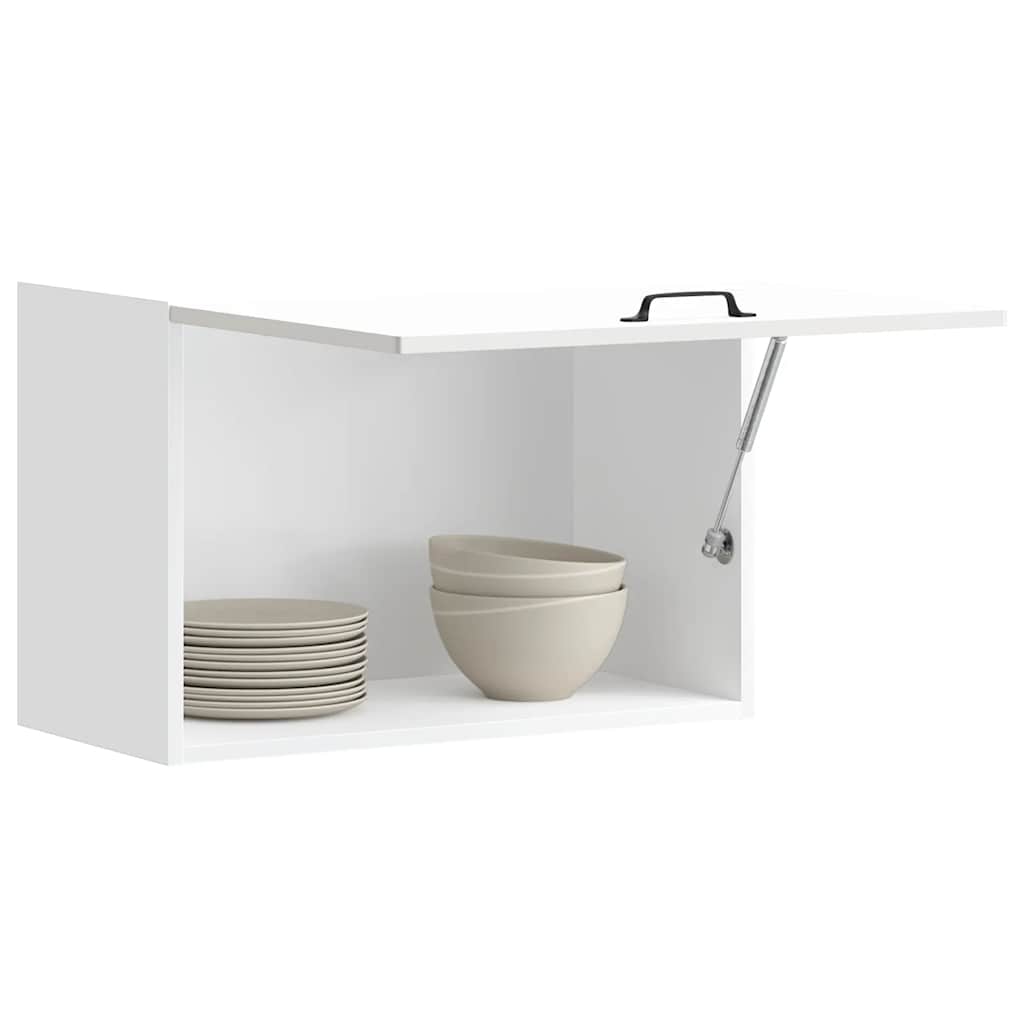 Kitchen Wall Cabinet Kalmar High Gloss White Engineered Wood - Unbeatable Bargains