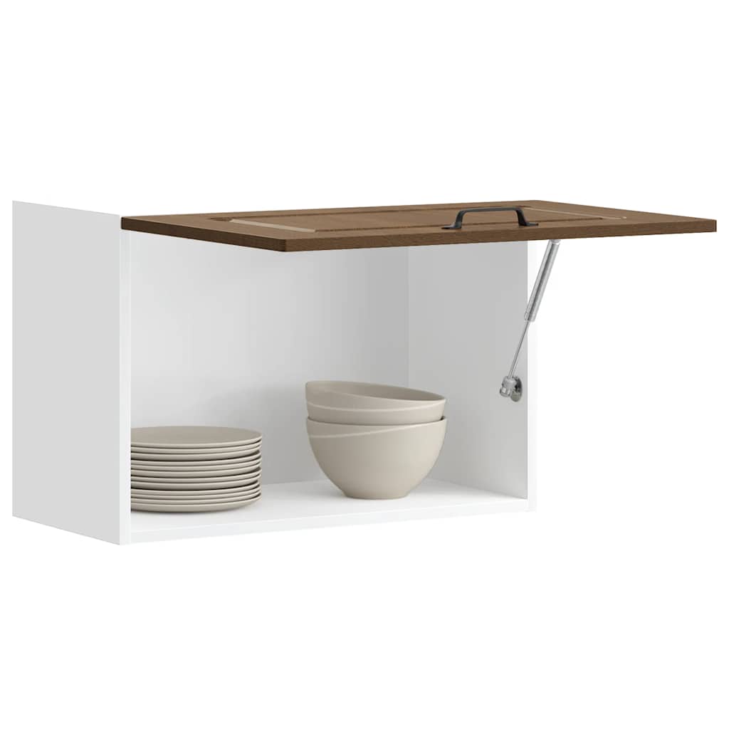 Kitchen Wall Cabinet Kalmar Brown Oak Engineered Wood - All Things Good