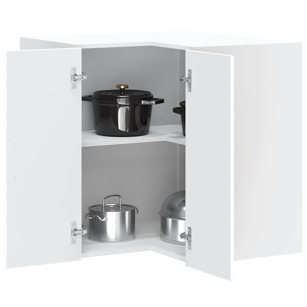 Kitchen Wall Corner Cabinet Kalmar White Engineered Wood - Casper Homes