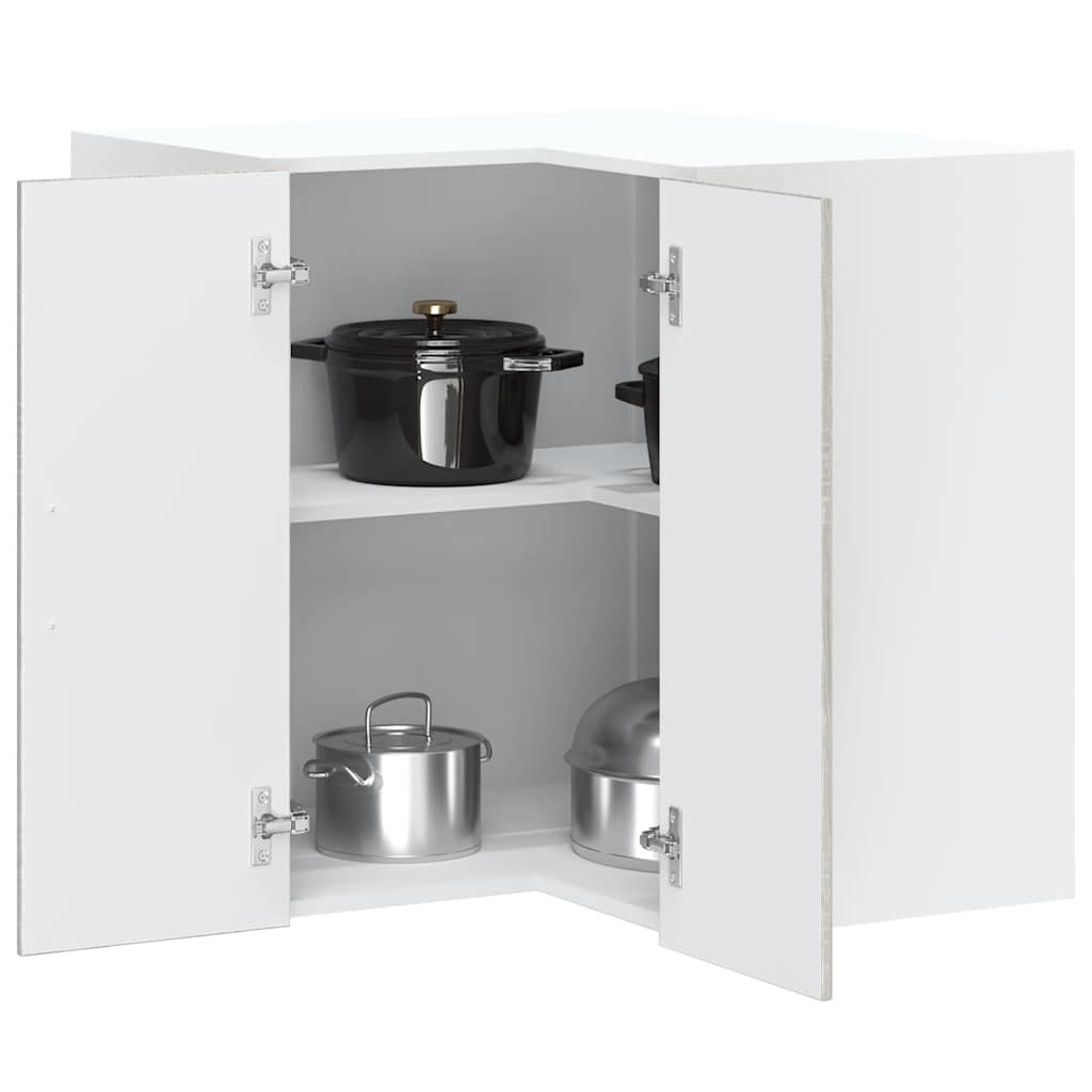 Kitchen Wall Corner Cabinet Kalmar Grey Sonoma Engineered Wood - Brittle & Co