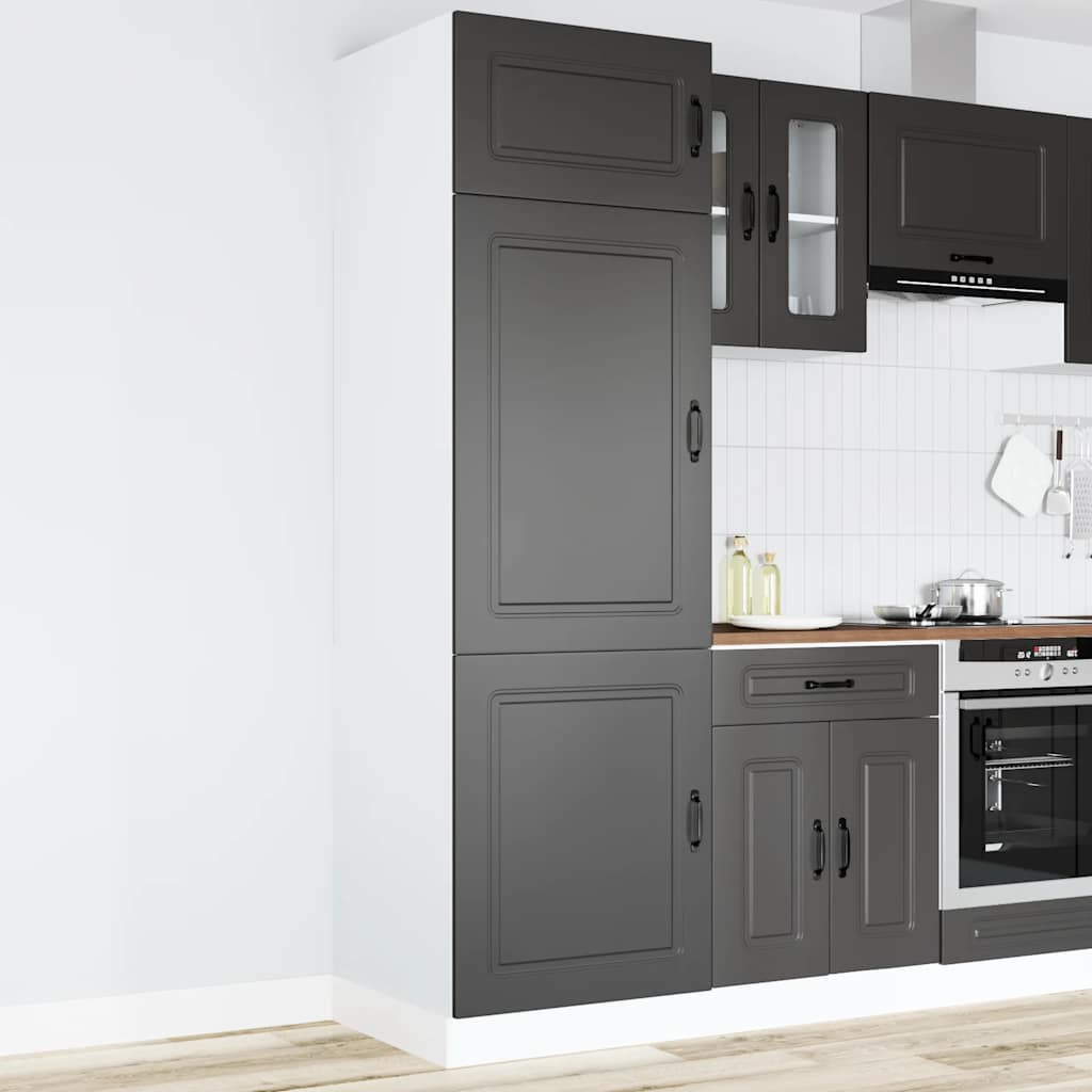 Kitchen Cupboard Kalmar Black Engineered Wood - Sid & Sam