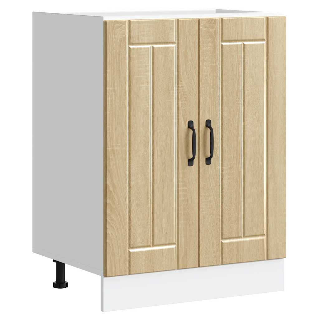 Sink Base Cabinet Lucca Sonoma Oak Engineered Wood - All Things Good