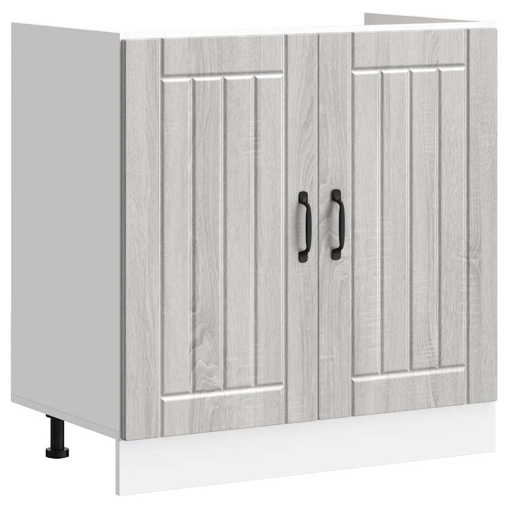 Sink Base Cabinet Lucca Grey Sonoma Engineered Wood - Merkel Designers