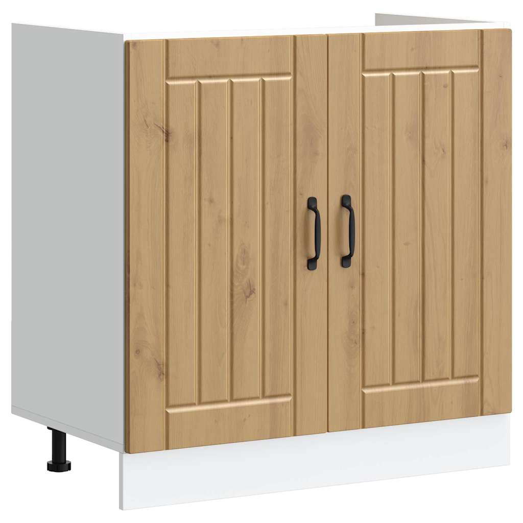 Sink Base Cabinet Lucca Artisan Oak Engineered Wood - Merkel Designers