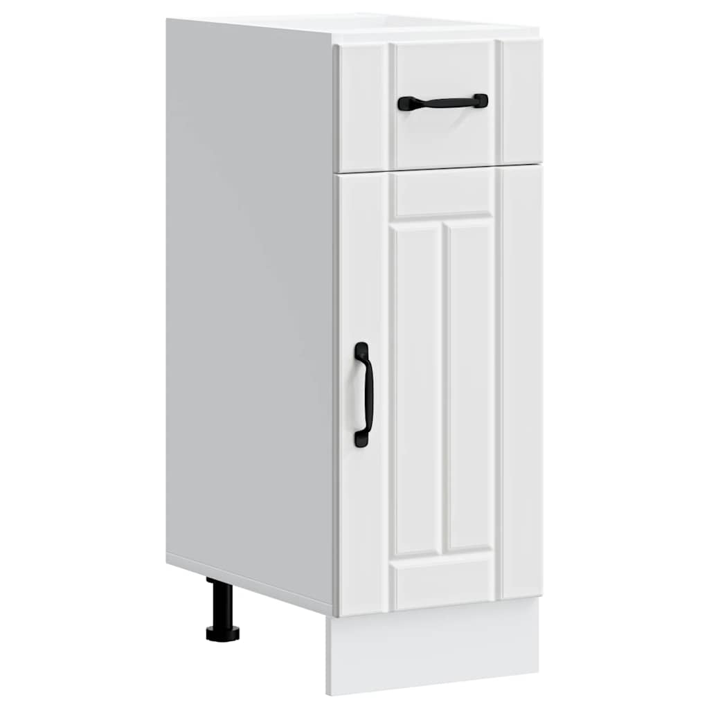 Kitchen Base Cabinet Lucca White Engineered Wood - R and M Furniture