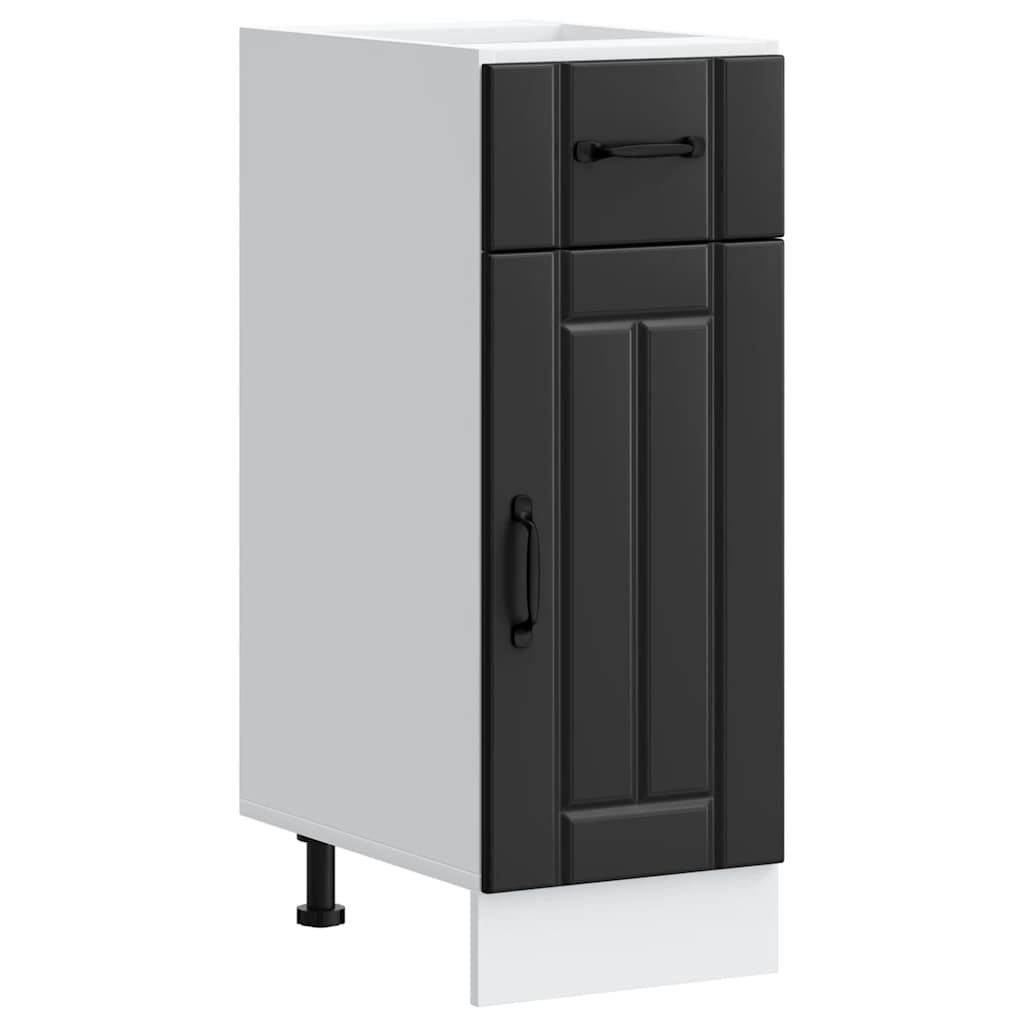 Kitchen Base Cabinet Lucca Black Engineered Wood - Casper Homes