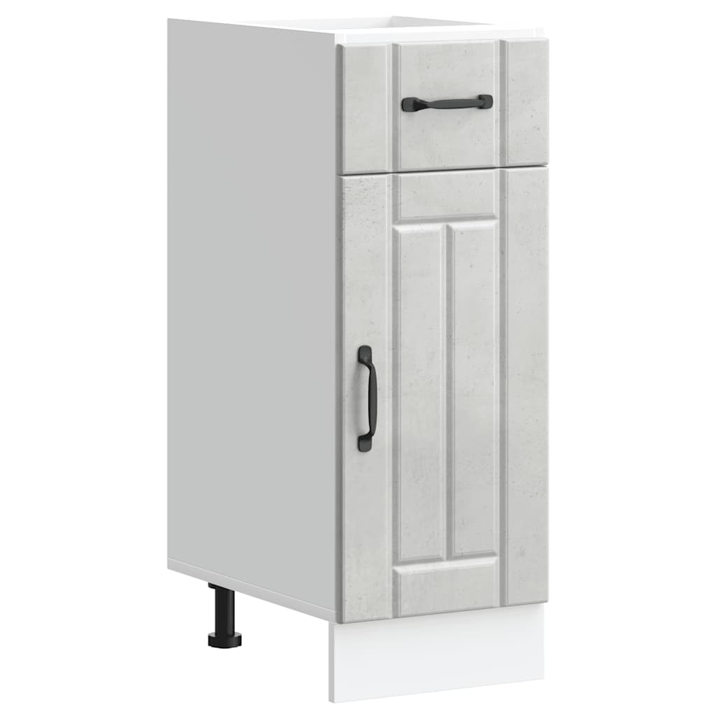 Kitchen Base Cabinet Lucca Concrete Grey Engineered Wood - All Things Good