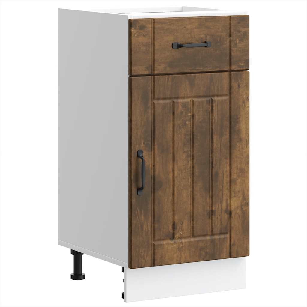 Kitchen Base Cabinet Lucca Smoked Oak Engineered Wood - The Home Maker