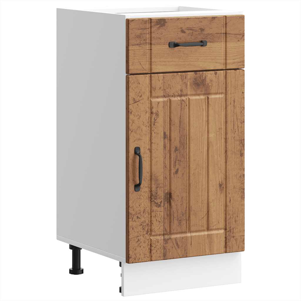 Kitchen Base Cabinet Lucca Old Wood Engineered Wood - Millennium Furniture