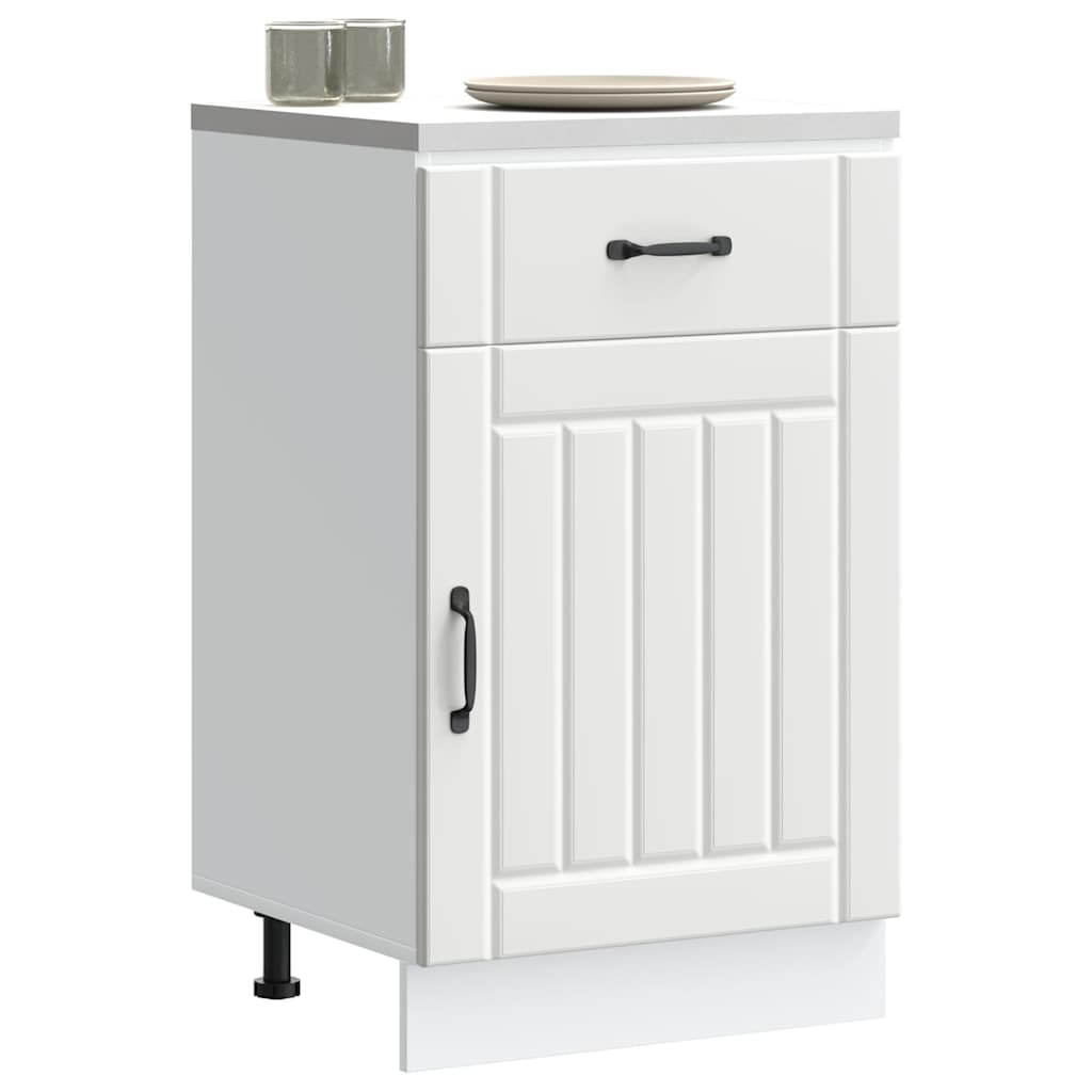Kitchen Base Cabinet Lucca White Engineered Wood - Unbeatable Bargains