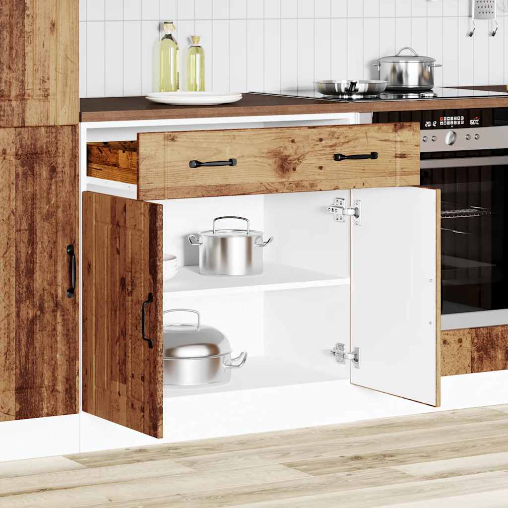 Kitchen Base Cabinet Lucca Old Wood Engineered Wood - Decor Base