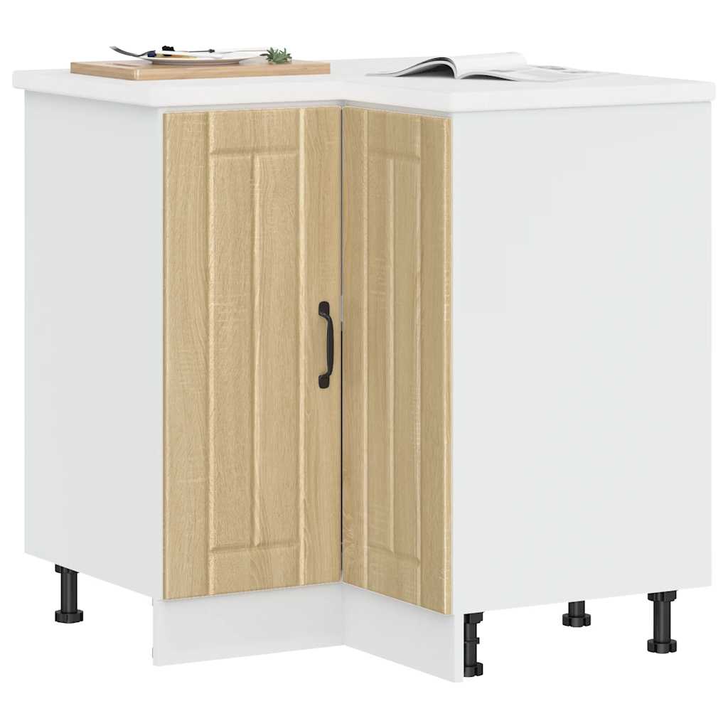 Kitchen Corner Base Cabinet Lucca Sonoma Oak Engineered Wood - Discount Dealers