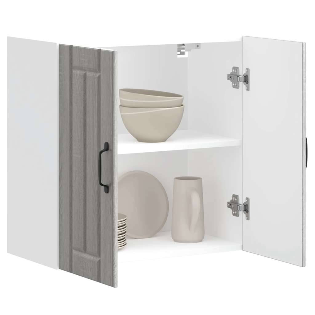 Kitchen Wall Cabinet Lucca Grey Sonoma Engineered Wood - Discount Dealers
