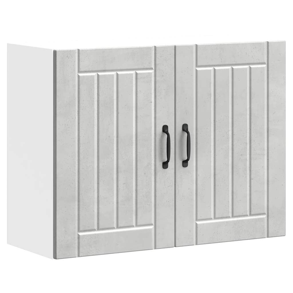 Kitchen Wall Cabinet Lucca Concrete Grey Engineered Wood - Decor Base