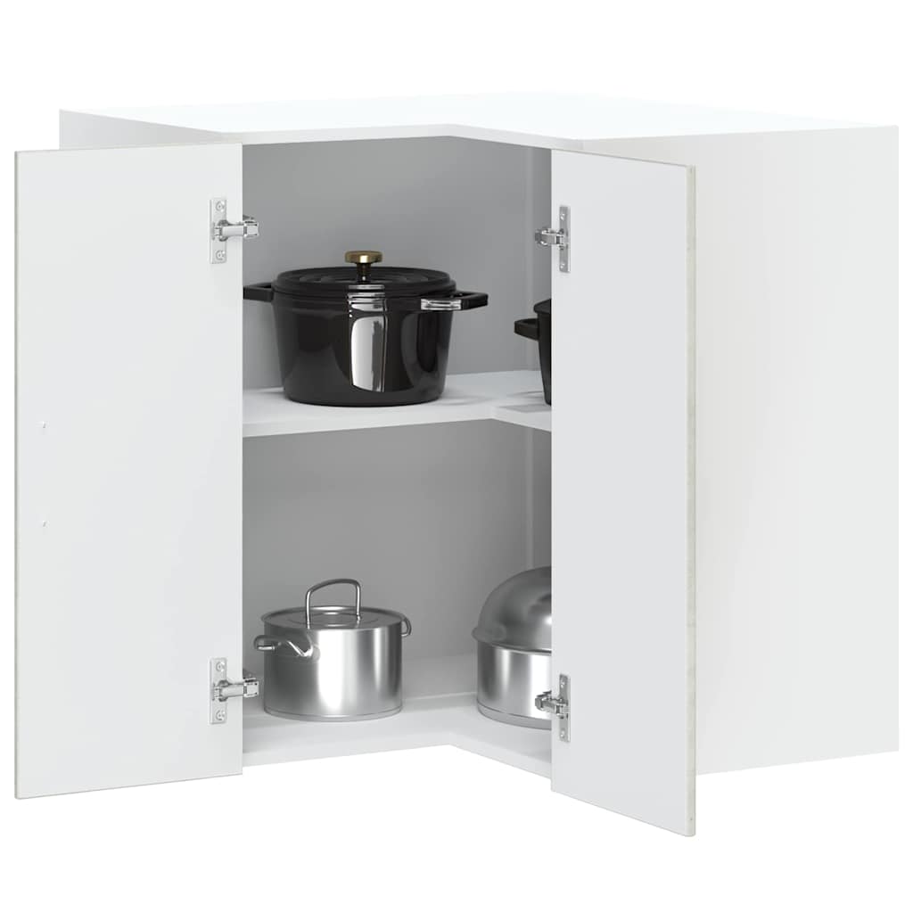 Kitchen Wall Corner Cabinet Lucca Concrete Grey Engineered Wood - Merkel Designers