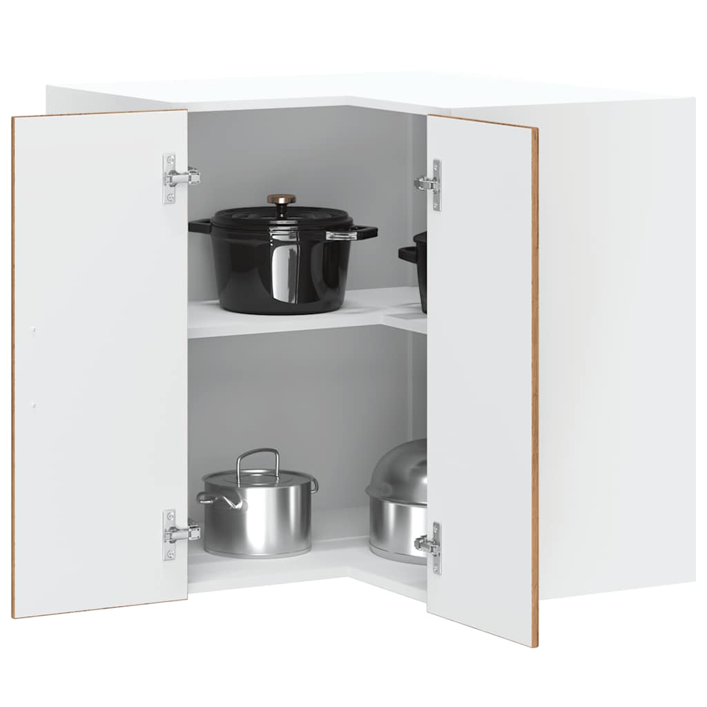 Kitchen Wall Corner Cabinet Lucca Old Wood Engineered Wood - Decor Base